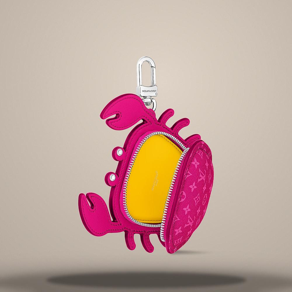 Louis Vuitton LV Crab Bag Charm Rose Poudré Pink Keyring M02298