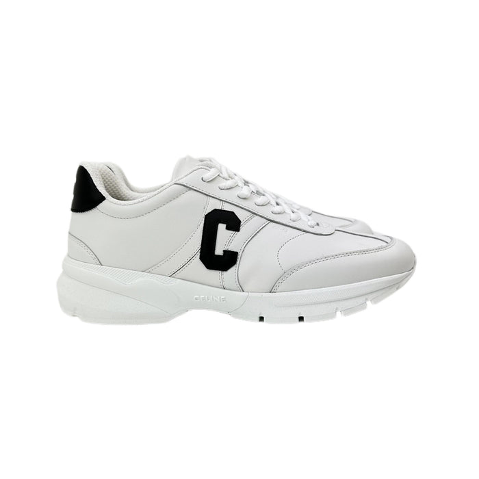 CELINE Runner CR02 Low Lace-Up Men’s Sneakers White Leather