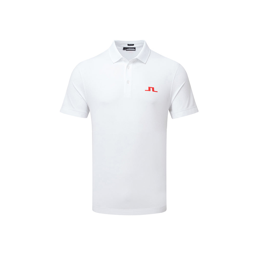 J LINDEBERG Bridge Regular Fit Polo T-Shirt White Men’s
