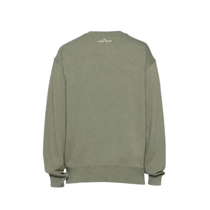STONE ISLAND Organic Cotton Oversized Crewneck Sweatshirt