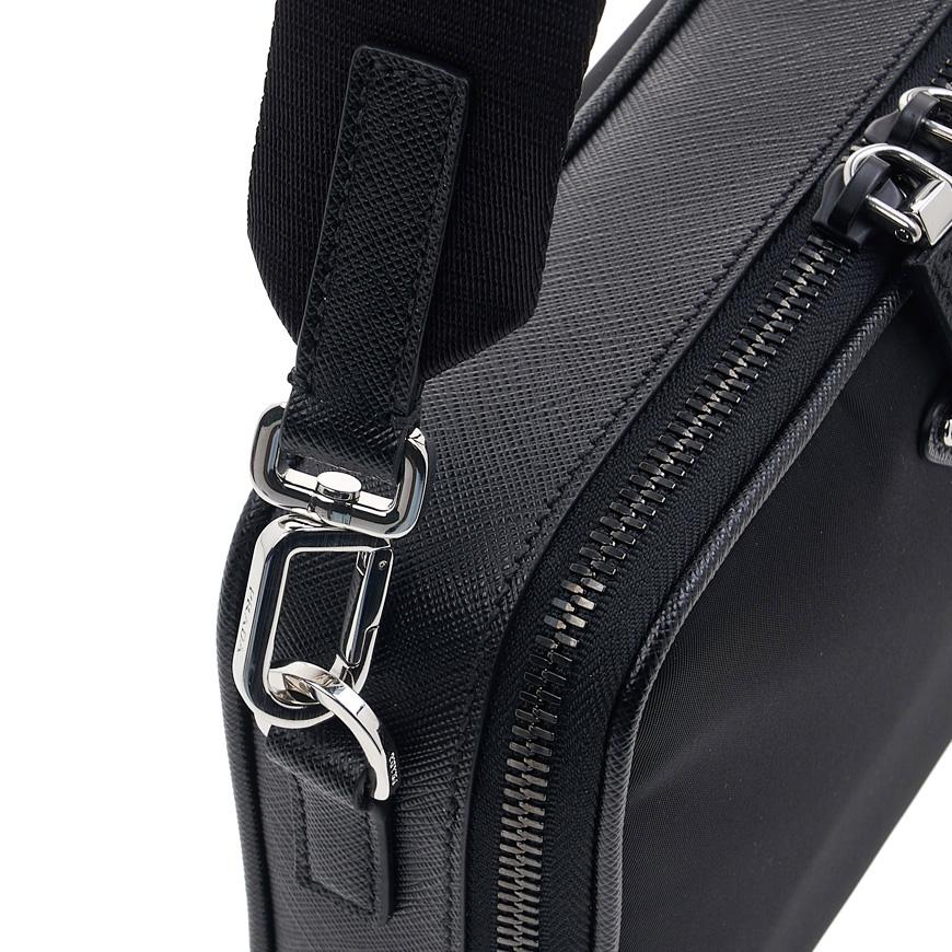 PRADA Men’s Saffiano Leather Crossbody Bag Black Crossbody