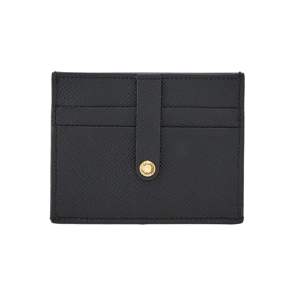 Ferragamo Gold Gancini Chain Leather Card Holder Wallet 22 0413 0758545