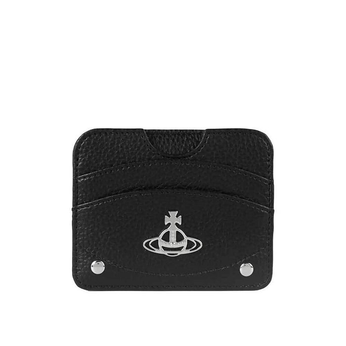 Vivienne Westwood Half Moon Leather Card Holder Black