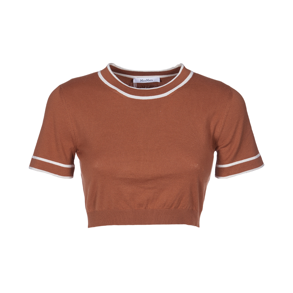 Max Mara Contrast Knit Crop Top 2411361042600
