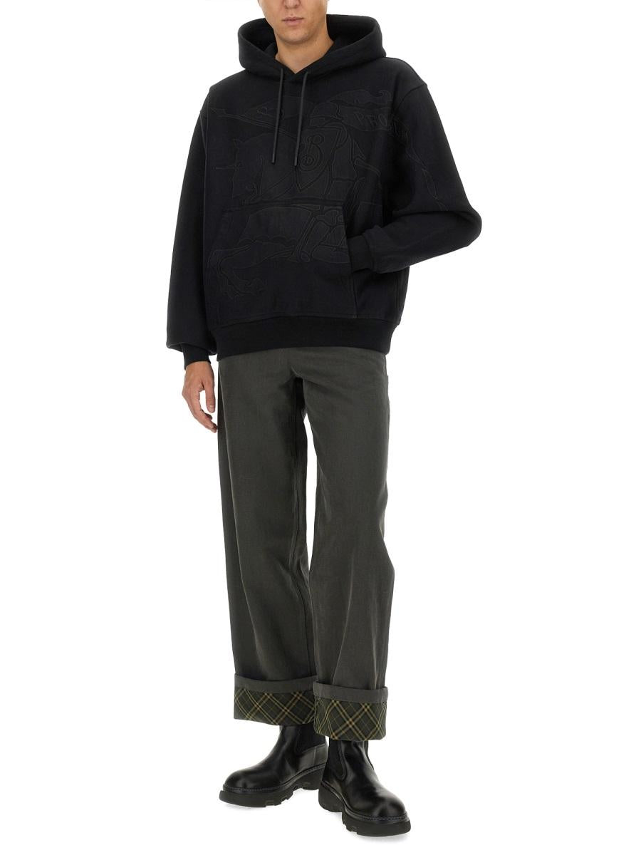 BURBERRY Black Wool Slim Fit Suit Trousers