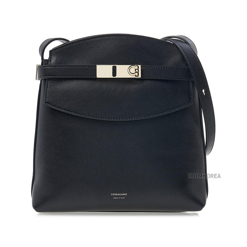 Ferragamo Women’s Hug Crossbody Bag Black Leather 0780872