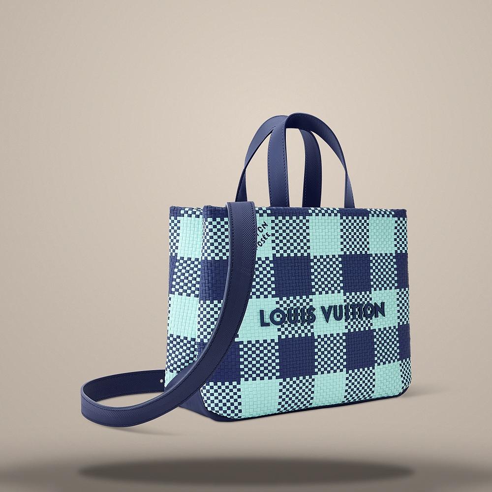 Louis Vuitton Mini Shopper Tote Bag Baby Blue Navy Blue N40879