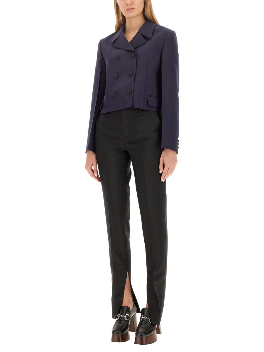 GUCCI Black Wool Classic Trousers Pants for Women