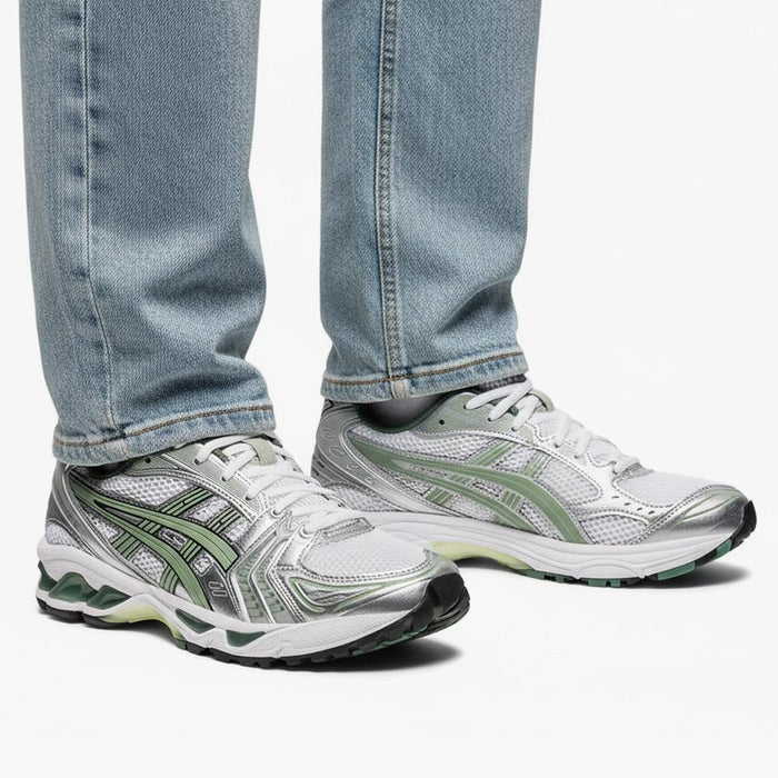 Asics White Slate Gray GEL-Kayano 14 Low-Top Sneakers