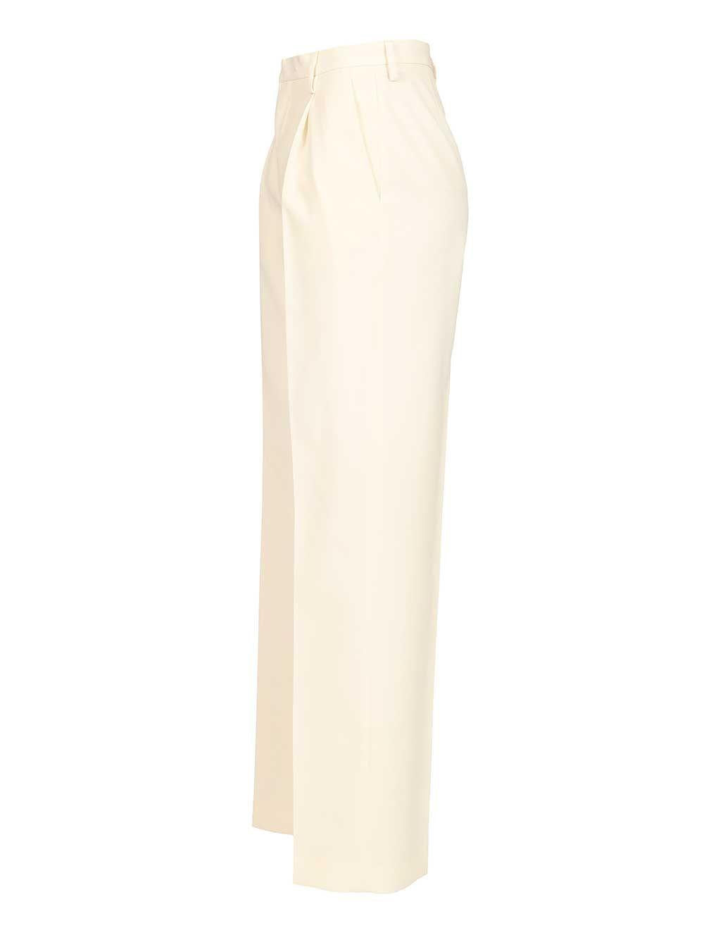 Maison Margiela Beige Wool Classic Trousers for Women