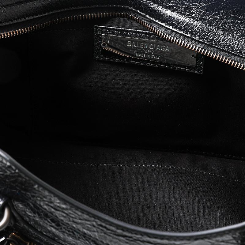 BALENCIAGA Le City East-West Shoulder Bag Black Leather