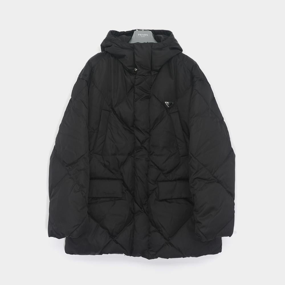 PRADA Re-Nylon Oversized Hooded Down Puffer Jacket Men SGC582 1WQ8 F0002