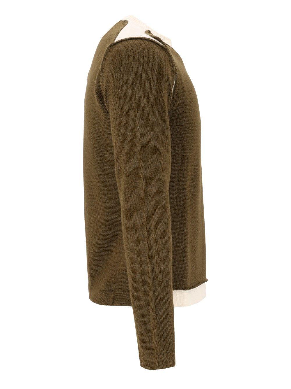 Maison Margiela Wool Blend Crewneck Knit Sweater for Men