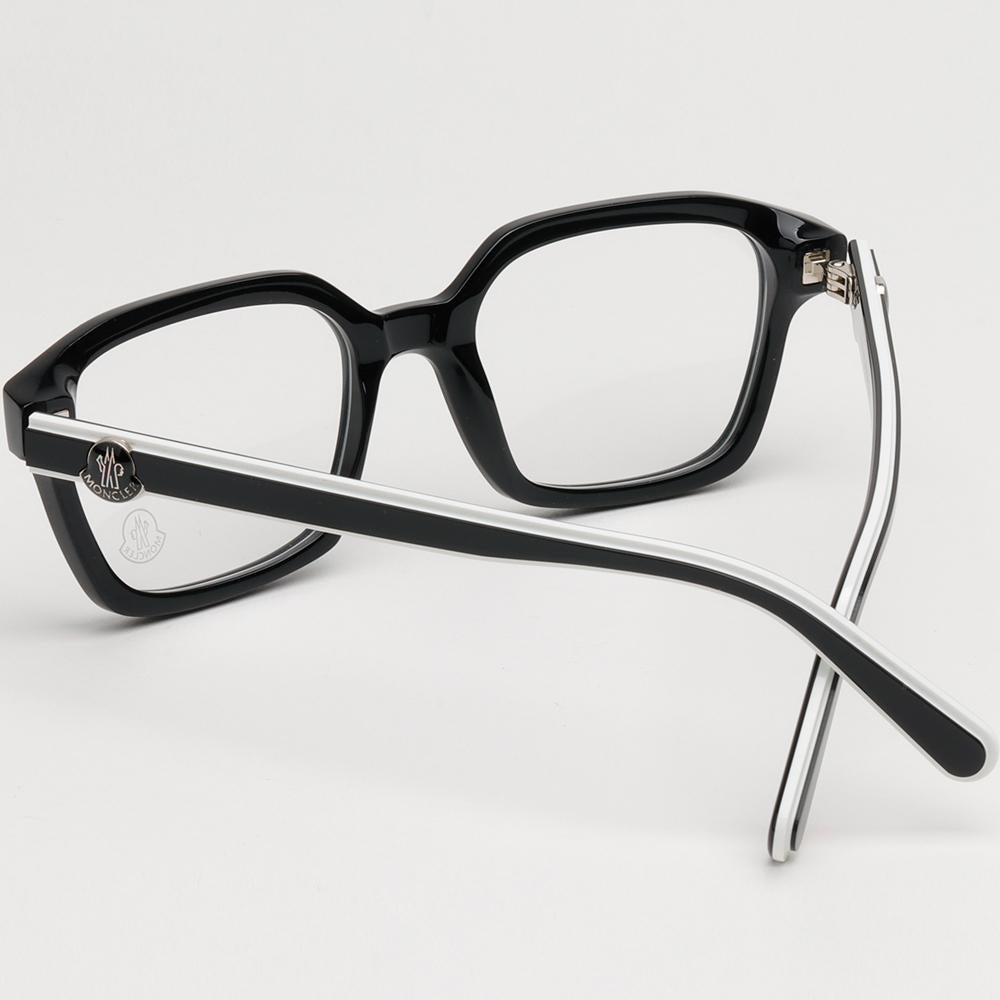 Moncler Black Acetate Square Unisex Eyeglass Frames ML5181 001
