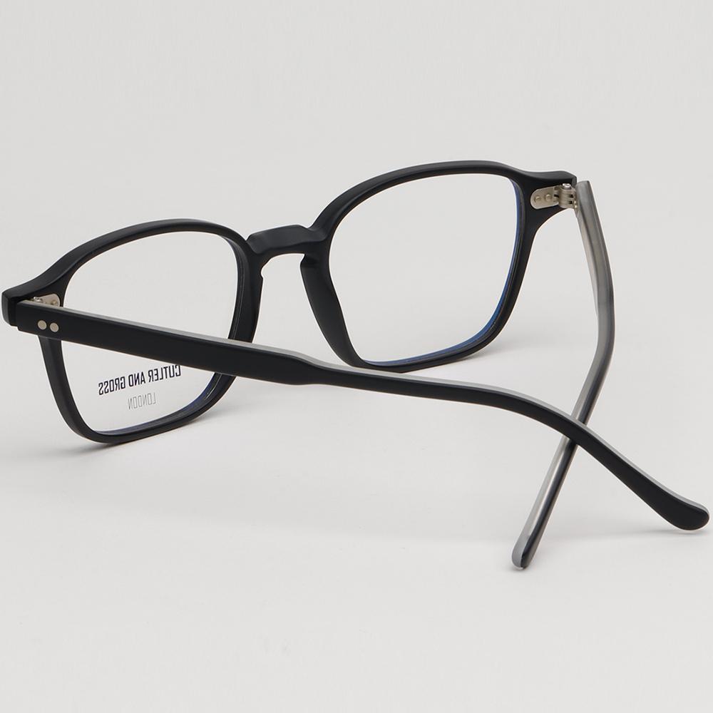 Cutler and Gross Matte Black Lightweight Acetate Eyeglass Frames Un CGOP1360 001