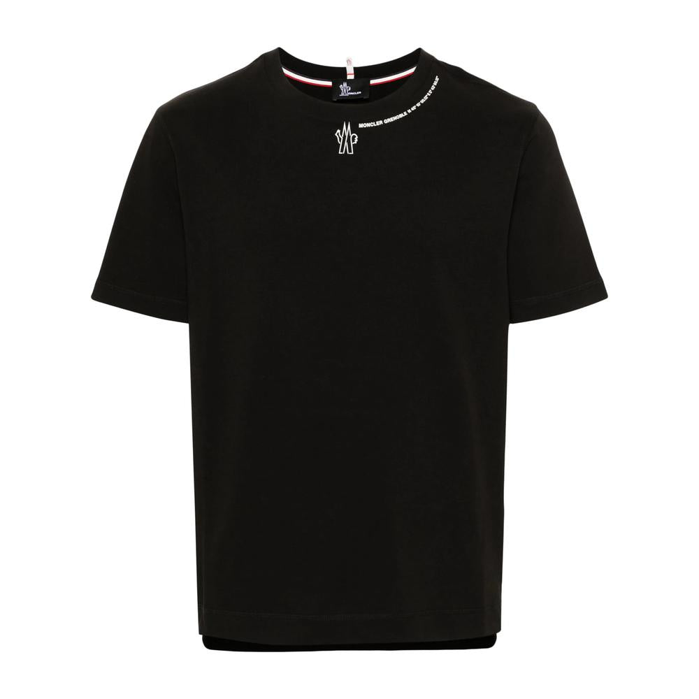 Moncler Black Cotton Short Sleeve T-Shirt