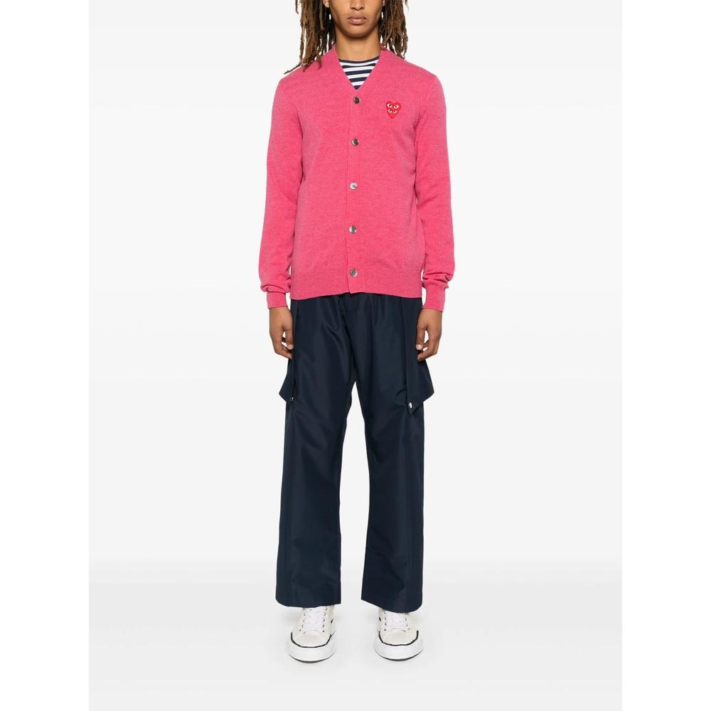 Comme des Garcons Double Heart Patch Unisex Cardigan