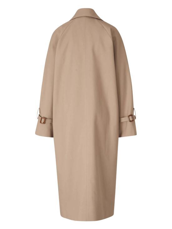 Toteme Beige Wool Blend Long Coat for Women 243 WRO1112 FB0243156