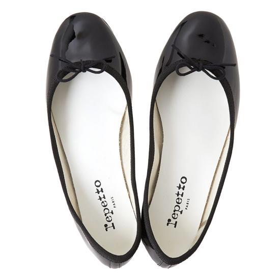 repetto Sandrion Flats Leather Ballet Shoes Black