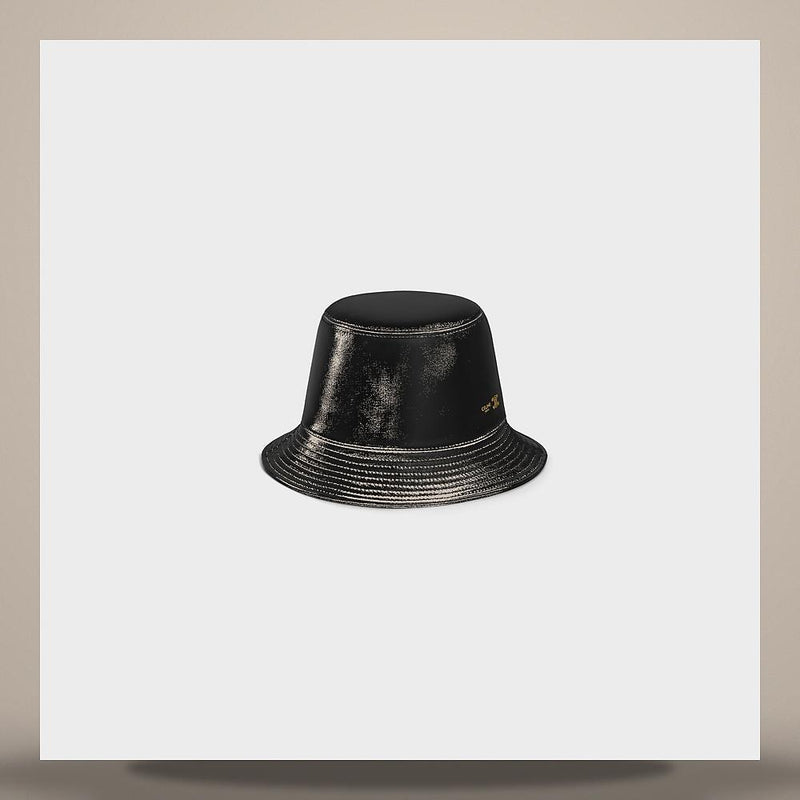 CELINE Soft Lambskin Black Bucket Hat AA0FQ583C 38NO