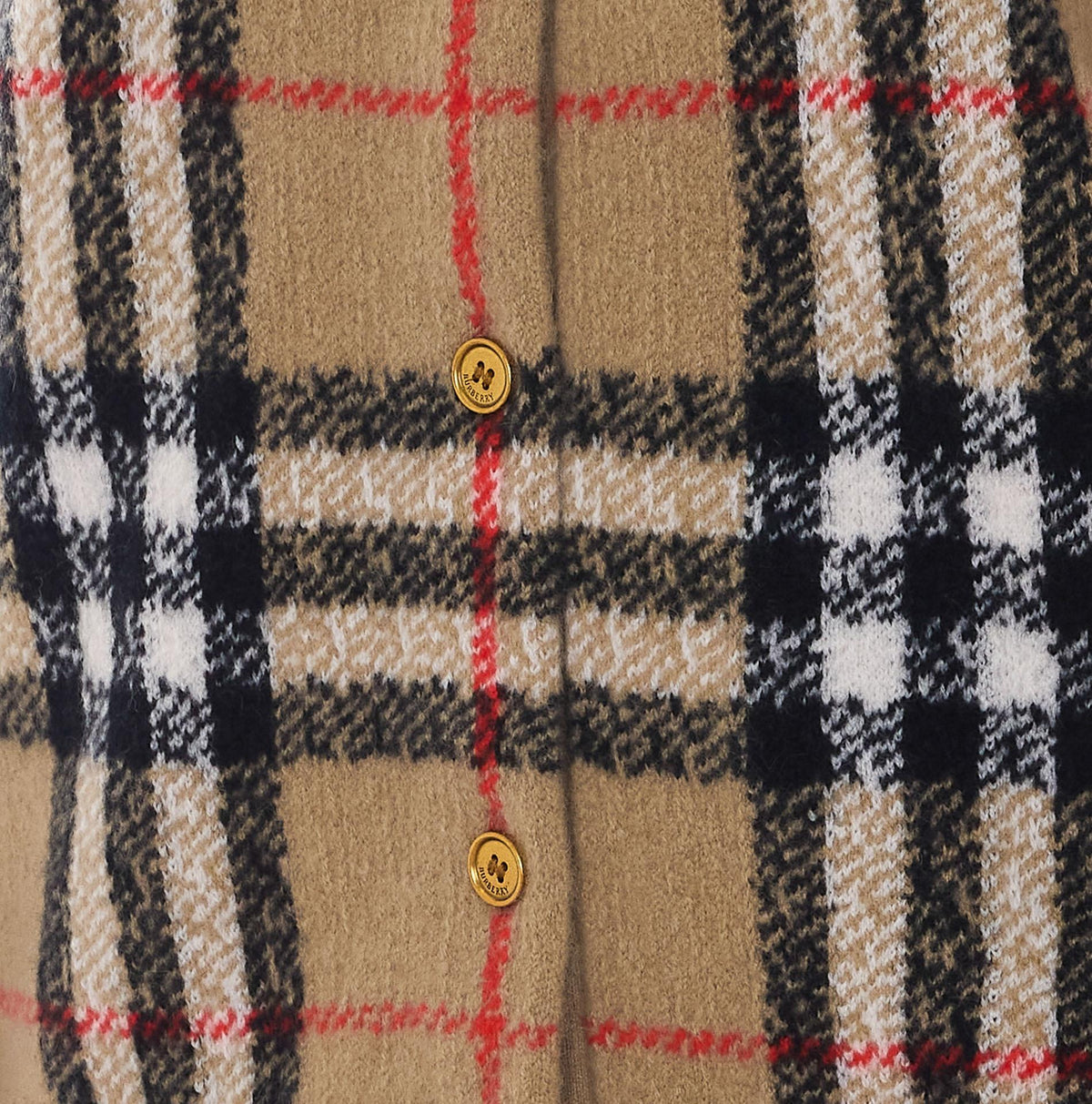 BURBERRY Wool Cashmere Cardigan Womens Black