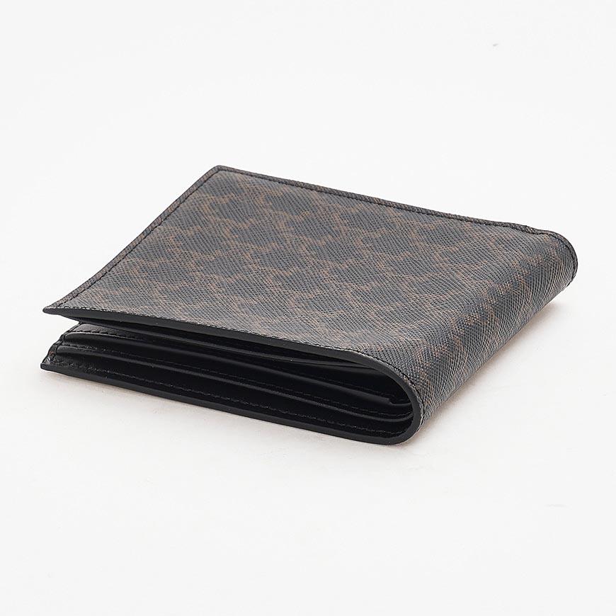 CELINE Triomphe Canvas Bifold Wallet for Men Black
