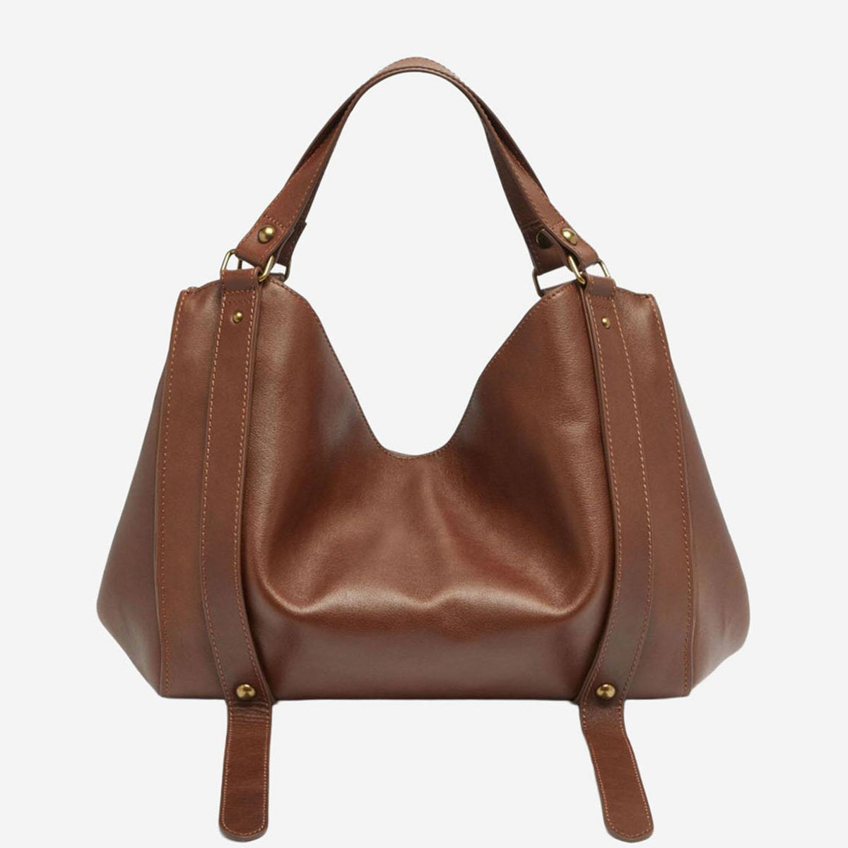 DIESEL Brown Leather Tote Shoulder Bag