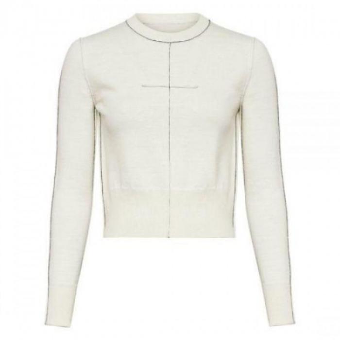 Maison Margiela Round Neck Knit Sweater for Women S52HL0022 M13037 102