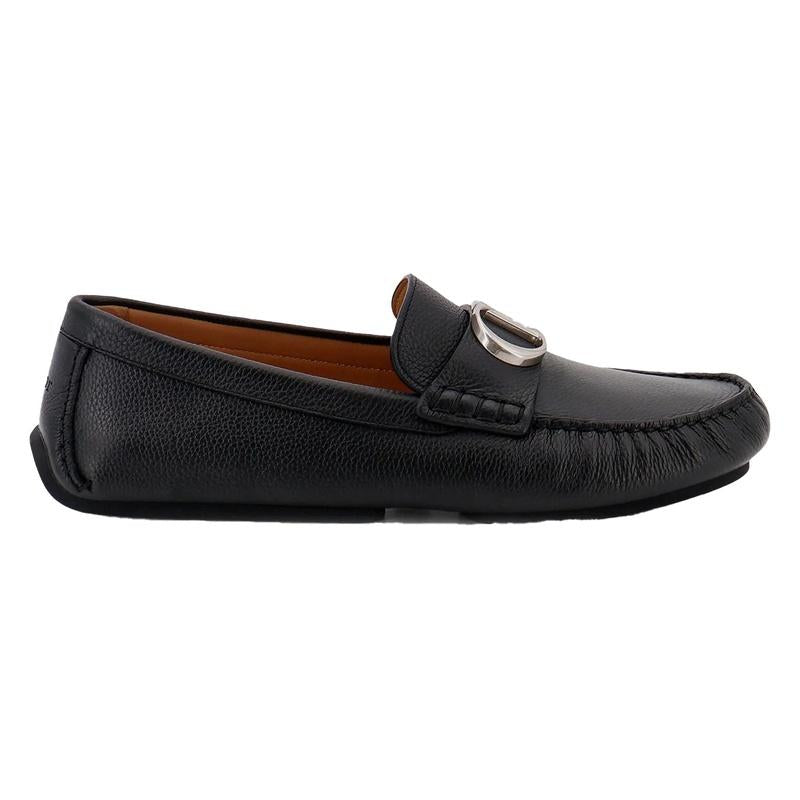 DIOR Black Rodi Leather Loafers for Men