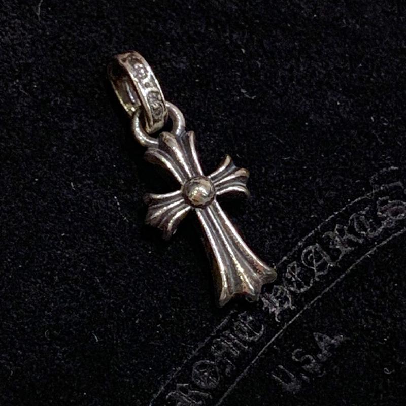 Chrome Hearts Tiny Cross Babyfat CH Charm Pendant Necklace