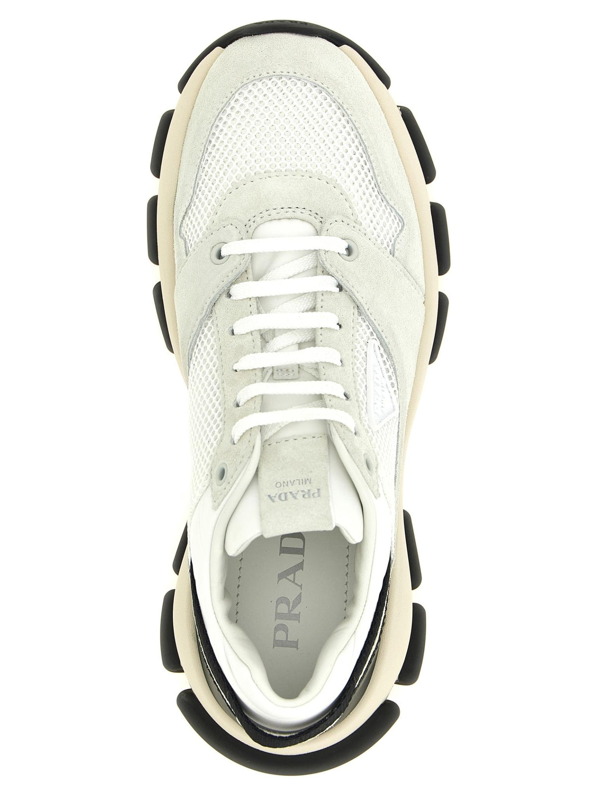 PRADA Black Leather Low Top Sneakers