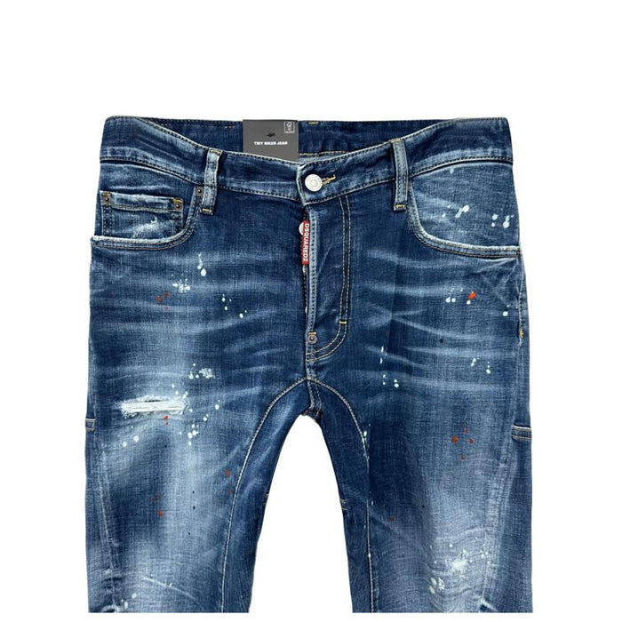 Dsquared2 Tidy Biker Blue Denim Jeans Men’s S74 LB1662