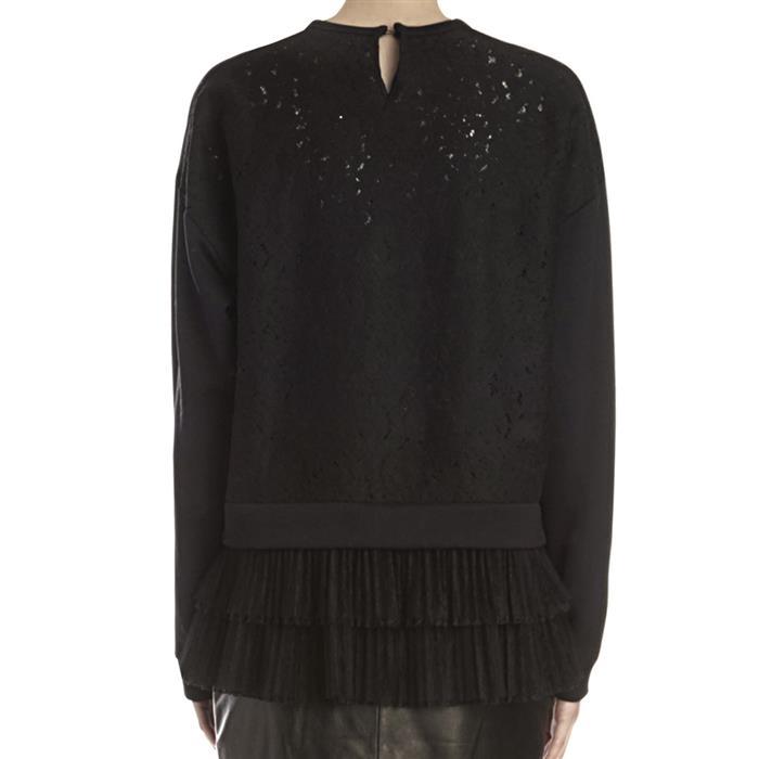 N˚21 Women Layered Crop Sweatshirt Black