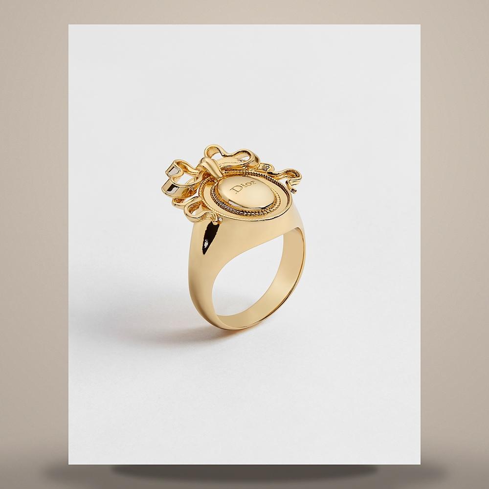 DIOR Gold-Finish Metal Medallion Ring R3084WOMMT D300
