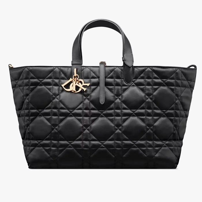 DIOR Toujours Large Tote Bag Black Leather M2820OSHJ M900