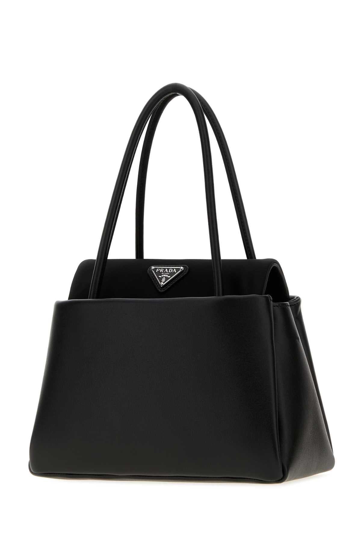 PRADA Black Leather Tote Bag