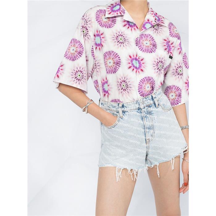 ALEXANDER WANG All Over Logo Denim Short Pants 4DC2204781270