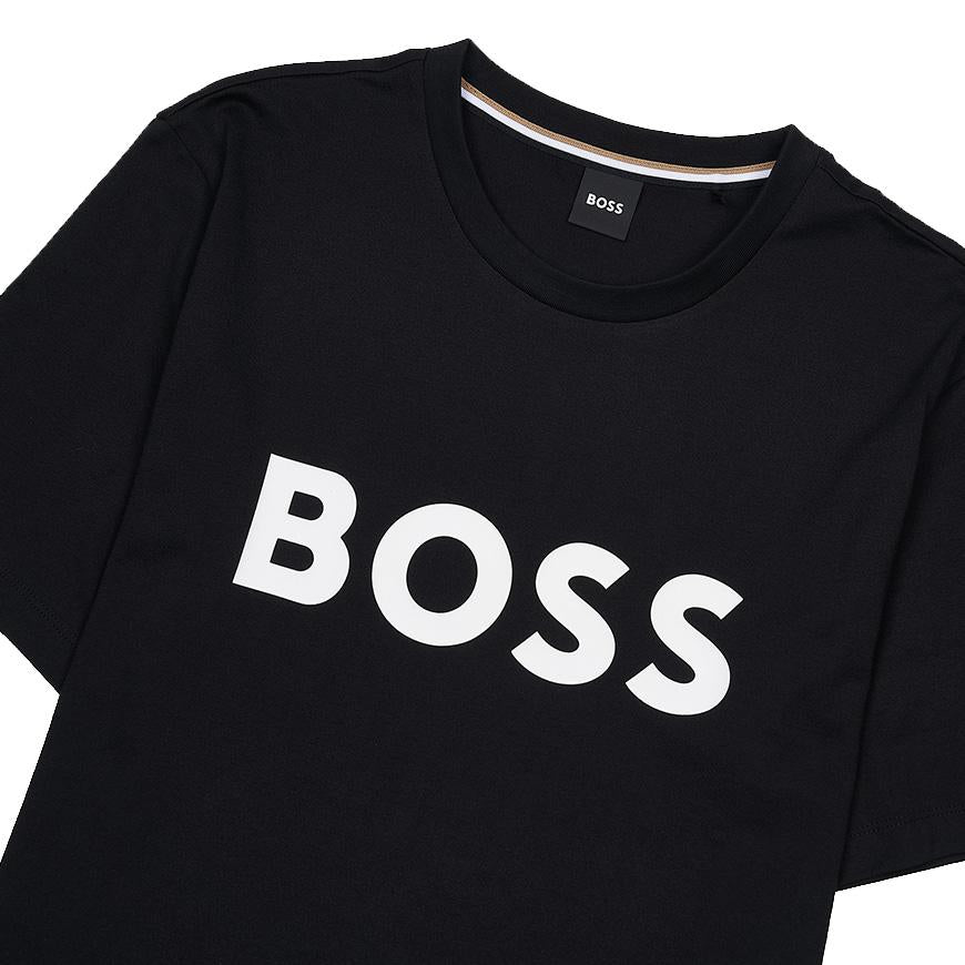 HUGO BOSS Logo Print T-Shirt Black White Men’s