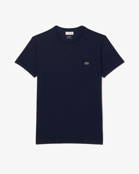 Lacoste Pima Cotton Jersey Crewneck T-Shirt Navy Men’s TH6709 166