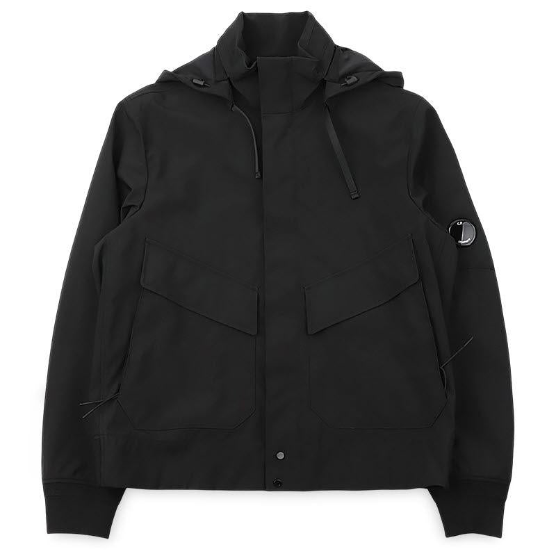CP Company Men’s Shell-R Hooded Jacket Black with Lens Ba 20CMOW001A 005968A 999
