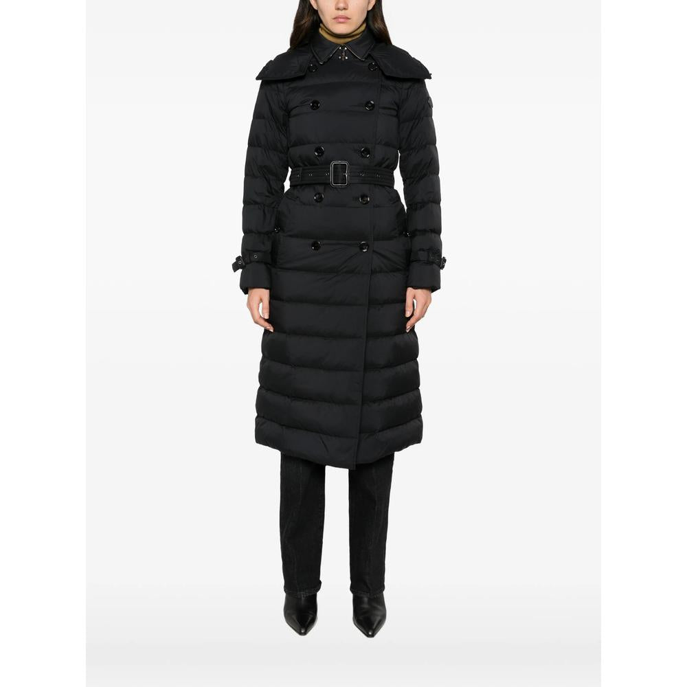 BURBERRY Black Long Down Puffer Coat