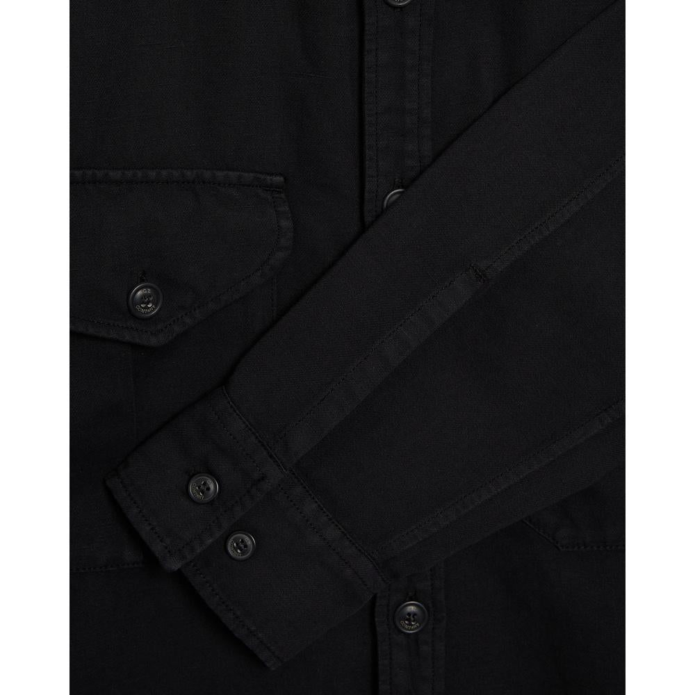 CP Company Men's Cotton Linen Blend Long Sleeve Shirt