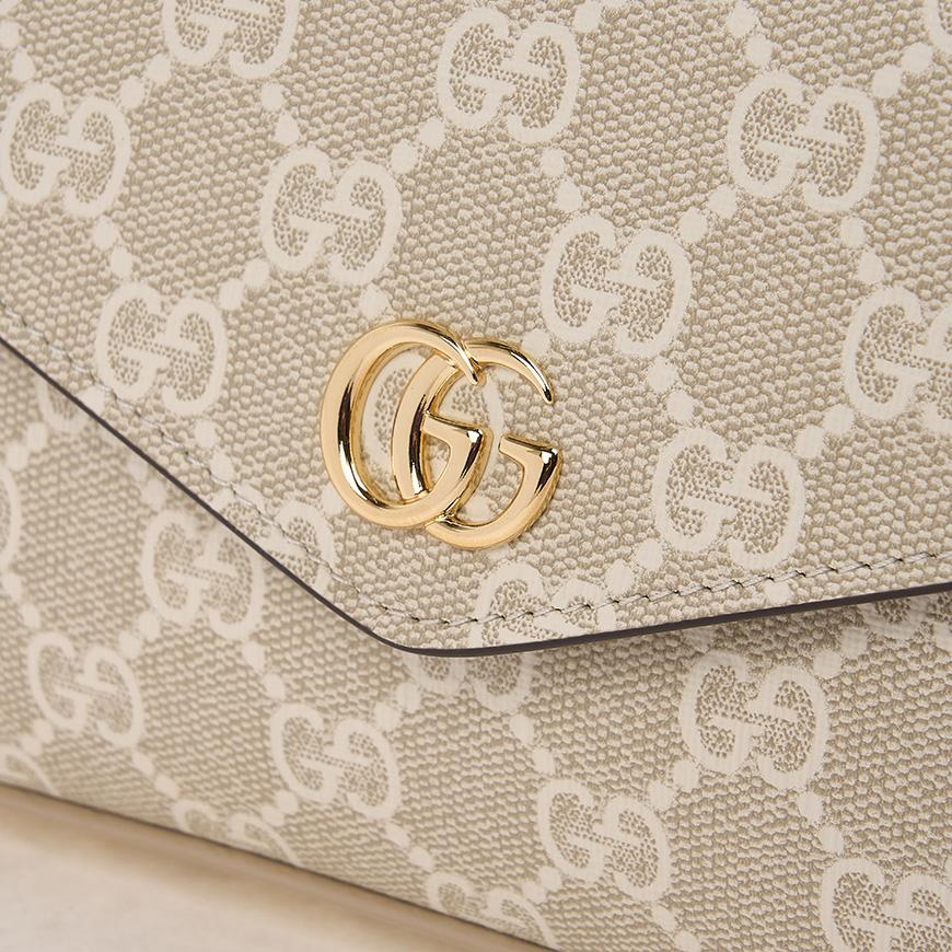 GUCCI Ophidia Pochette Shoulder Bag Beige/Brown Canvas Leather