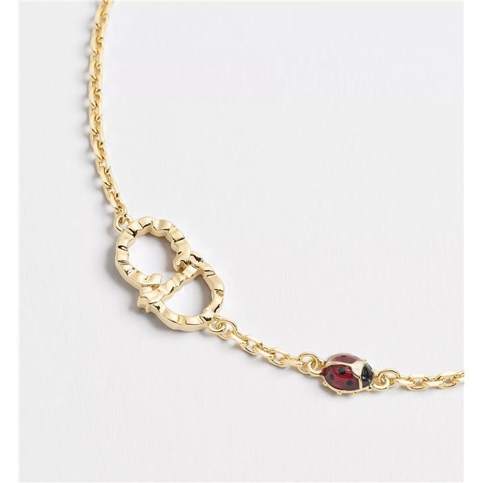 DIOR Lady Twist Bracelet CD Motif Gold-Tone Crystal