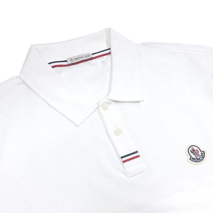 Moncler White Short Sleeve Polo T-Shirt