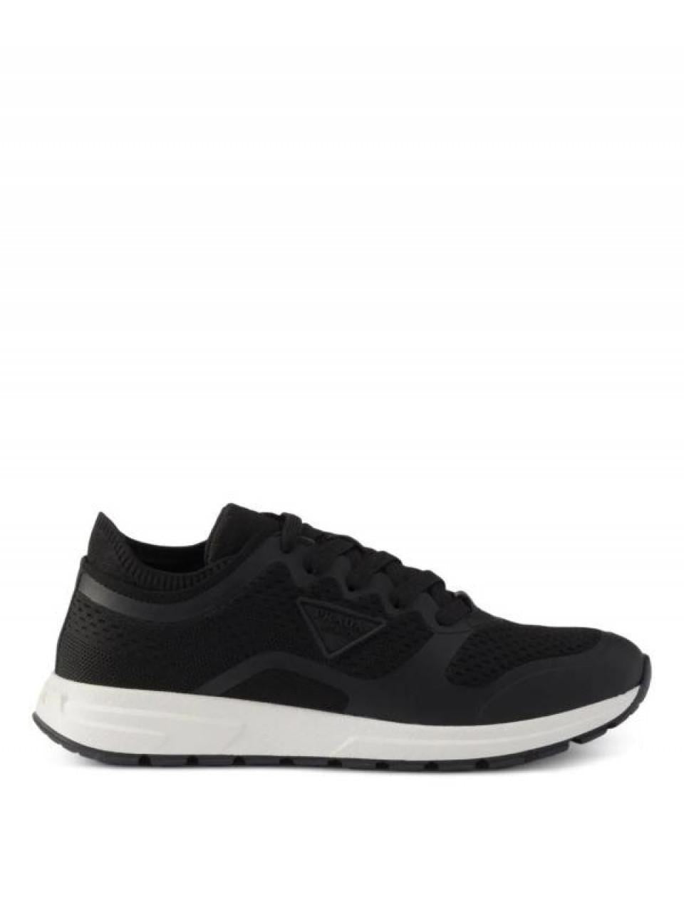 PRADA Prax 20 Knit Fabric Low-Top Sneakers Black