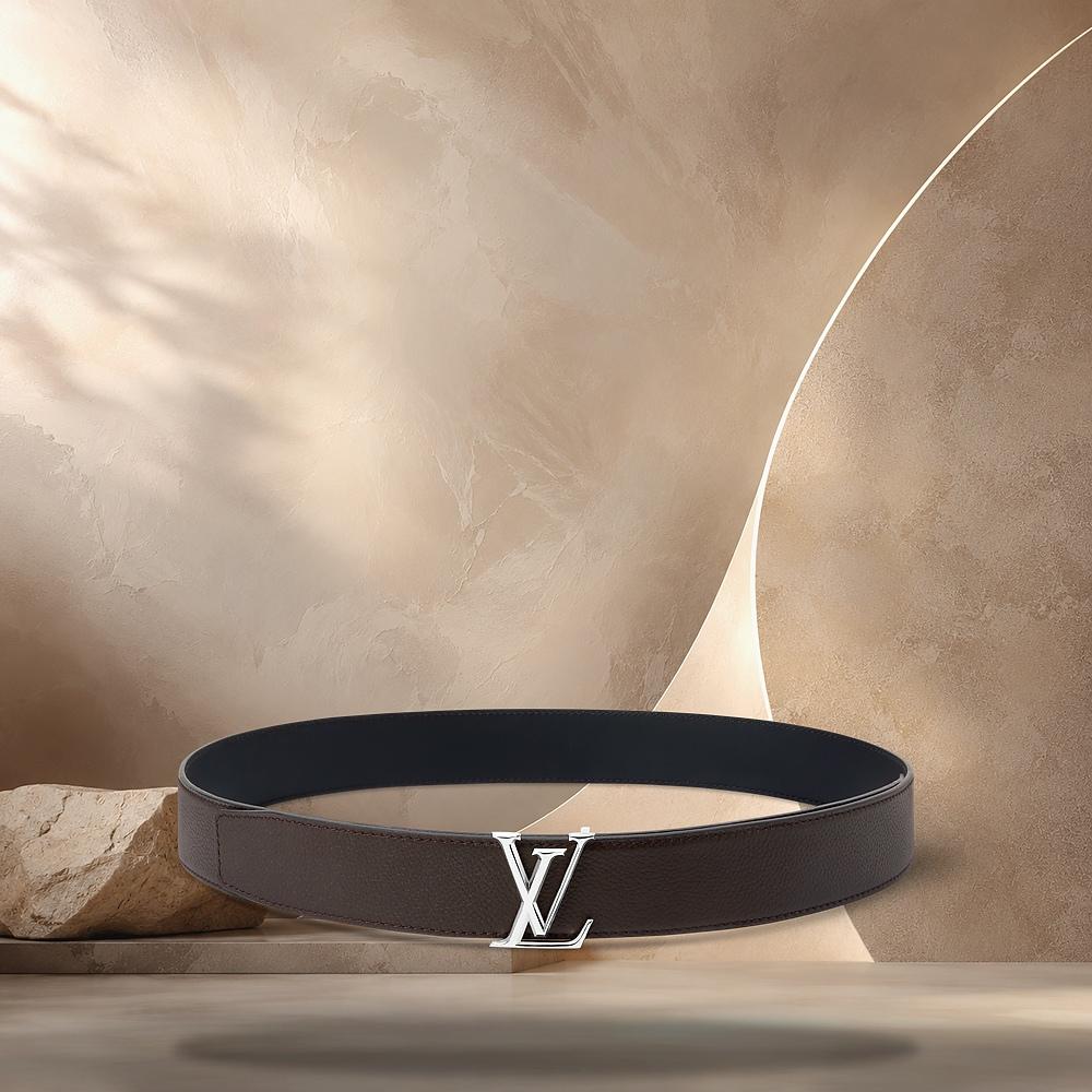 Louis Vuitton LV Atelier 35mm Reversible Belt Ebene Black M4759
