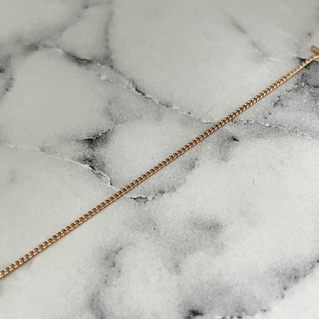 Saint Laurent Opium YSL Logo Charm Bracelet Rose Gold