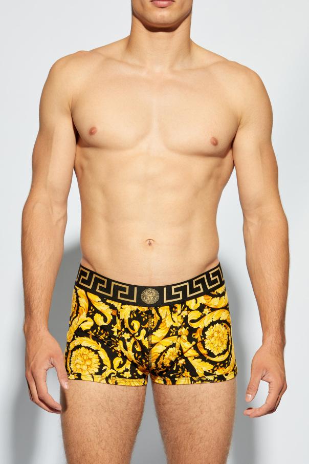 Versace Yellow Gold Barocco Greca Men’s Boxer Briefs Underwear