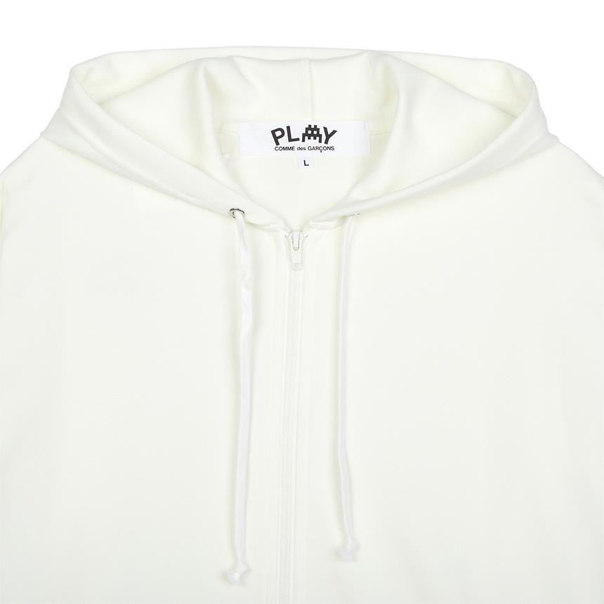 Comme des Garcons Double Wappen Invader Hooded Zip-Up Sweater Unis AZ T334 051 3